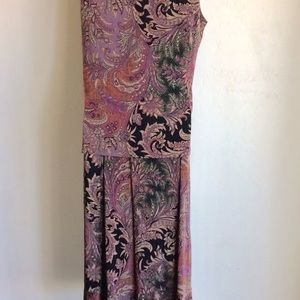 Marisol Skirts - Skirt Set Black and Purple Print Size XL Marisol Skirts - Skirt Set Black and Purple Print Size XL